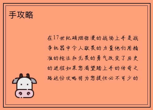 手攻略